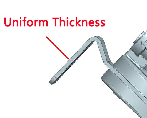 Uniform thickness