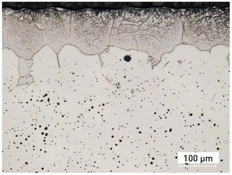Cross section of nitride(black points) presence in PANACEA