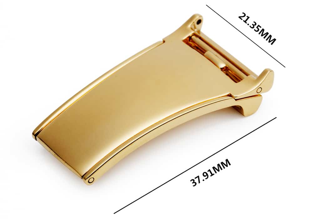 Golden watch strap buckle