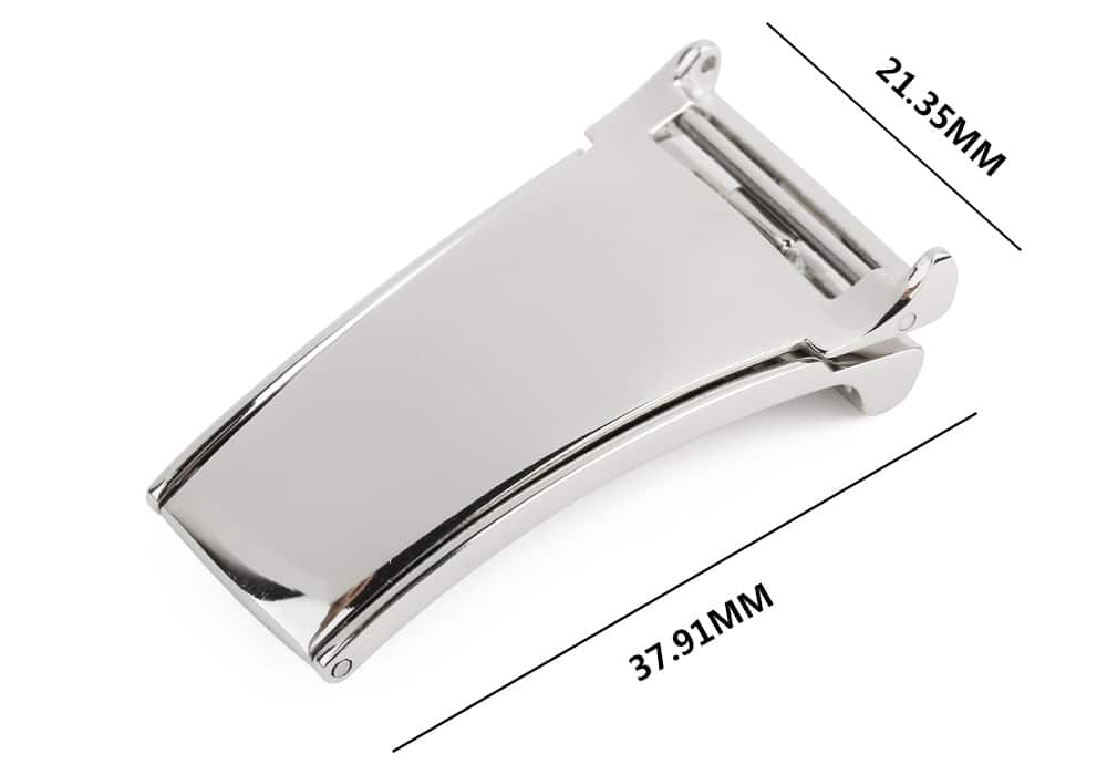 Silver watch strap buckle