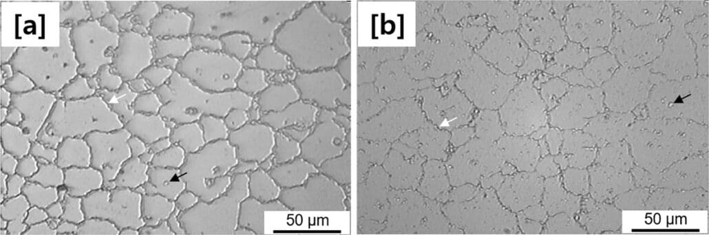 Optical micrograph MIM vs HIP