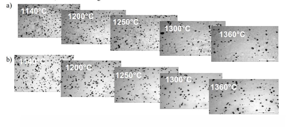 4605 Micrograph as temperature increase